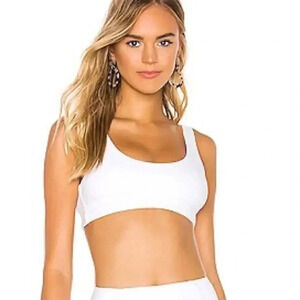Revolve Vitamin A Sienna Bikini Swim Top in Ecorib White Sz XS‎